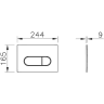 Комплект унитаза с инсталляцией VITRA L-BOX SENTO 9830B003-7212 с сиденьем Микролифт и клавишей смыва Хром
